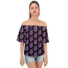 Black Seaweed Off Shoulder Short Sleeve Top