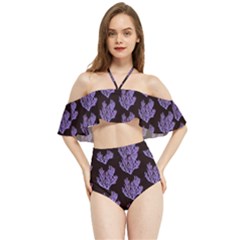 Black Seaweed Halter Flowy Bikini Set  by ConteMonfrey