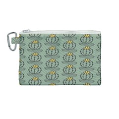 Cactus Green Canvas Cosmetic Bag (medium) by ConteMonfrey