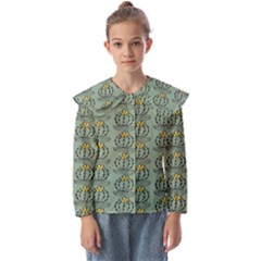 Cactus Green Kids  Peter Pan Collar Blouse by ConteMonfrey