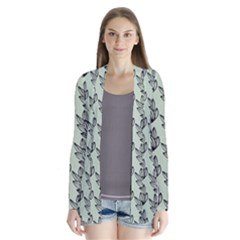 Cactus Lines Drape Collar Cardigan by ConteMonfrey