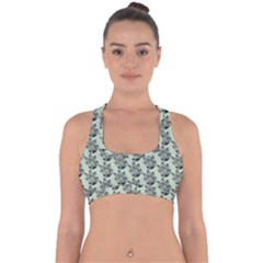 Cactus Lines Cross Back Hipster Bikini Top  by ConteMonfrey