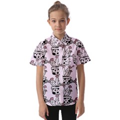 Lovely Cactus With Flower Kids  Short Sleeve Shirt by ConteMonfrey