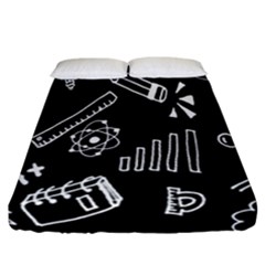 Knowledge Drawing Education Science Fitted Sheet (california King Size) by Wegoenart