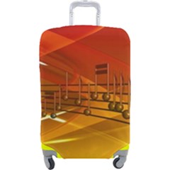 Music Notes Melody Note Sound Luggage Cover (large) by Wegoenart