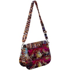 New York Skyline Manhattan City Saddle Handbag by Wegoenart