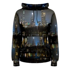 New York Night Central Park Skyscrapers Skyline Women s Pullover Hoodie by Wegoenart