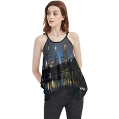 New York Night Central Park Skyscrapers Skyline Flowy Camisole Tank Top by Wegoenart