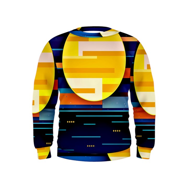Background Abstract Horizon Kids  Sweatshirt