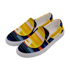 Background Abstract Horizon Women s Canvas Slip Ons