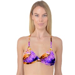 Conceptual Abstract Painting Acrylic Reversible Tri Bikini Top by Ravend