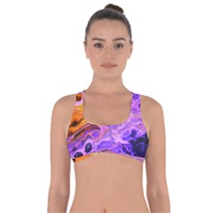 Conceptual Abstract Painting Acrylic Got No Strings Sports Bra