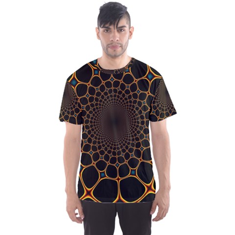 Fractal Abstract Web Art Digital Men s Sport Mesh Tee by Ravend