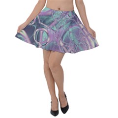 Illustration Fractal Pattern Modern Art Digital Velvet Skater Skirt