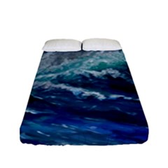 Waves Sea Sky Wave Fitted Sheet (full/ Double Size) by Ravend