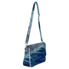 Waves Sea Sky Wave Shoulder Bag With Back Zipper