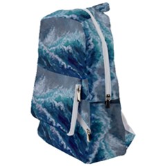 Waves Sea Sky Wave Travelers  Backpack