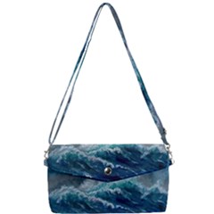 Waves Sea Sky Wave Removable Strap Clutch Bag by Ravend