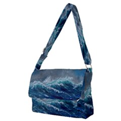 Waves Sea Sky Wave Full Print Messenger Bag (m) by Ravend