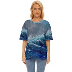 Waves Sea Sky Wave Oversized Basic Tee