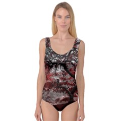 Tree Red Nature Abstract Mood Princess Tank Leotard 