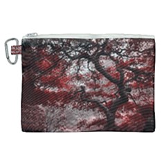 Tree Red Nature Abstract Mood Canvas Cosmetic Bag (xl)