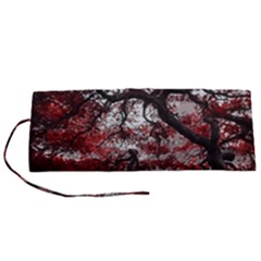 Tree Red Nature Abstract Mood Roll Up Canvas Pencil Holder (s)