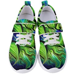 Fractal Art Pattern Abstract Women s Velcro Strap Shoes