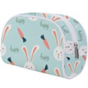 Bunny Carrot Pattern Background Make Up Case (Large) View2