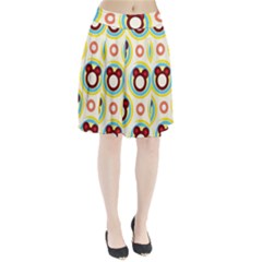 Hide And Seek Cute Cartoon Character Pleated Skirt by Wegoenart