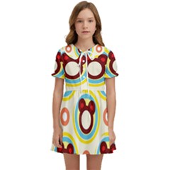 Hide And Seek Cute Cartoon Character Kids  Sweet Collar Dress by Wegoenart