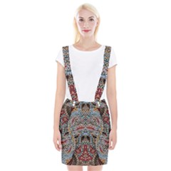 Stitched Swirls Braces Suspender Skirt by kaleidomarblingart