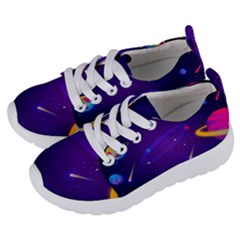Cartoon Galaxy With Stars Background Kids  Lightweight Sports Shoes by danenraven