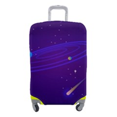 Cartoon Galaxy With Stars Background Luggage Cover (small)
