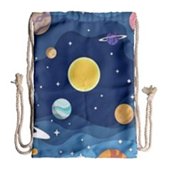 Galaxy Background Drawstring Bag (large) by danenraven