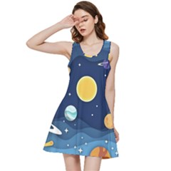 Galaxy Background Inside Out Racerback Dress