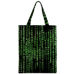 Matrix Technology Tech Data Digital Network Zipper Classic Tote Bag by Wegoenart