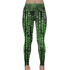 Matrix Technology Tech Data Digital Network Lightweight Velour Classic Yoga Leggings by Wegoenart