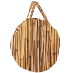 Asian Background Bamboo Giant Round Zipper Tote by Wegoenart