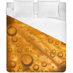 Lime Water Bubbles Macro Light Detail Background Duvet Cover (california King Size) by Wegoenart