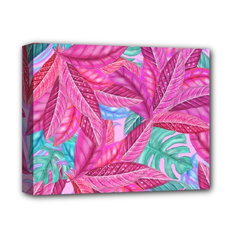 Sheets Tropical Reason Print Pattern Design Deluxe Canvas 14  X 11  (stretched) by Wegoenart