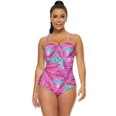 Sheets Tropical Reason Print Pattern Design Retro Full Coverage Swimsuit by Wegoenart