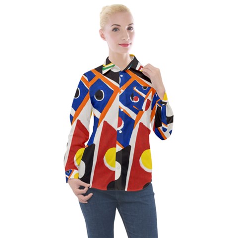 Pattern And Decoration Revisited At The East Side Galleries Women s Long Sleeve Pocket Shirt by Wegoenart