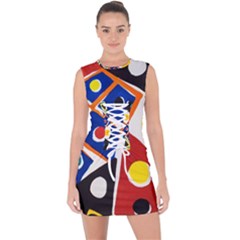 Pattern And Decoration Revisited At The East Side Galleries Lace Up Front Bodycon Dress