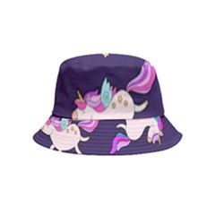 Fantasy Fat Unicorn Horse-pattern Fabric Design Bucket Hat (kids) by Wegoenart