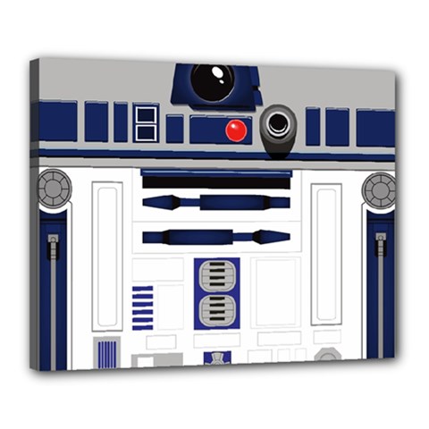 Robot R2d2 R2 D2 Pattern Canvas 20  x 16  (Stretched)