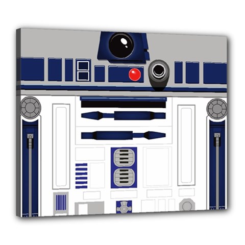 Robot R2d2 R2 D2 Pattern Canvas 24  x 20  (Stretched)