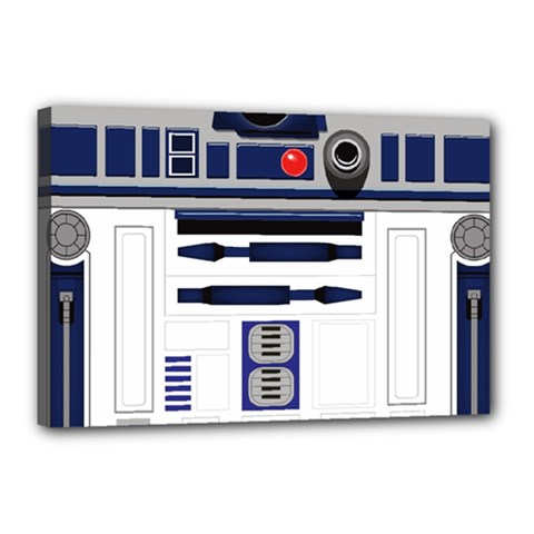 Robot R2d2 R2 D2 Pattern Canvas 18  x 12  (Stretched)