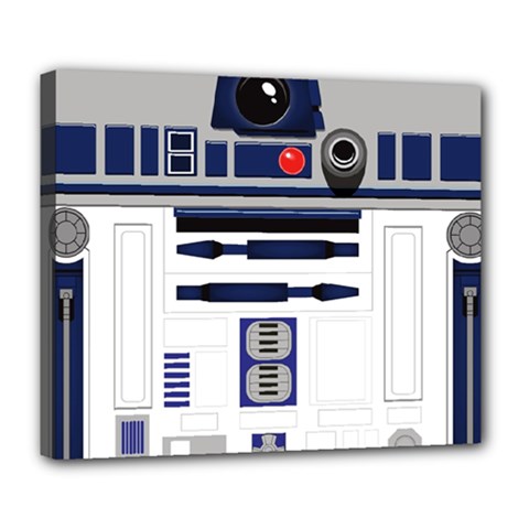 Robot R2d2 R2 D2 Pattern Deluxe Canvas 24  x 20  (Stretched)