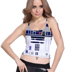 Robot R2d2 R2 D2 Pattern Spaghetti Strap Bra Top